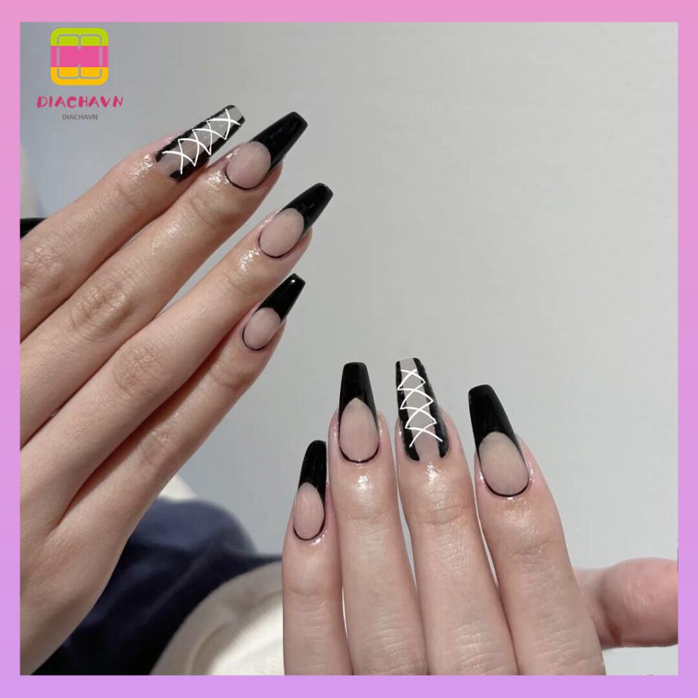 DIACHAVN Móng Tay Giả Hình Mắt Mèo Thời Trang Cho Nữ