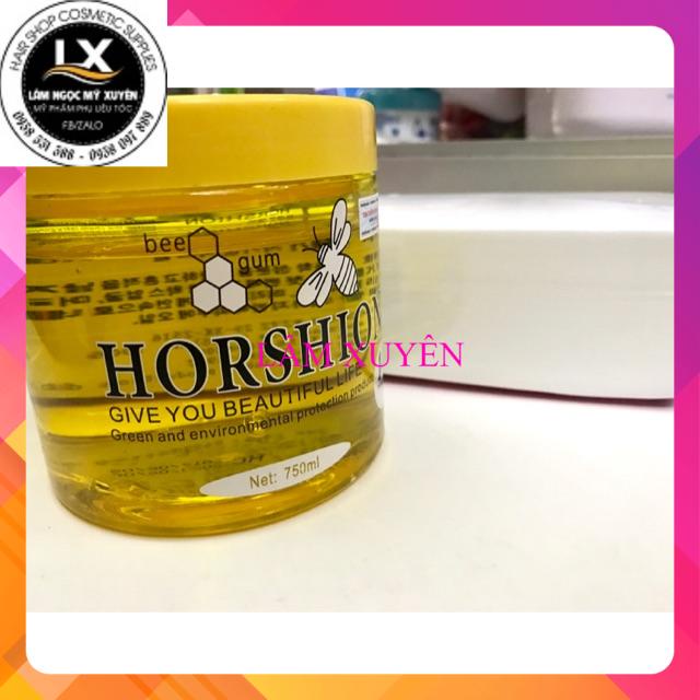 sáp wax tẩy sạch lông lạnh Horshion mật ong 500g hủ vàng