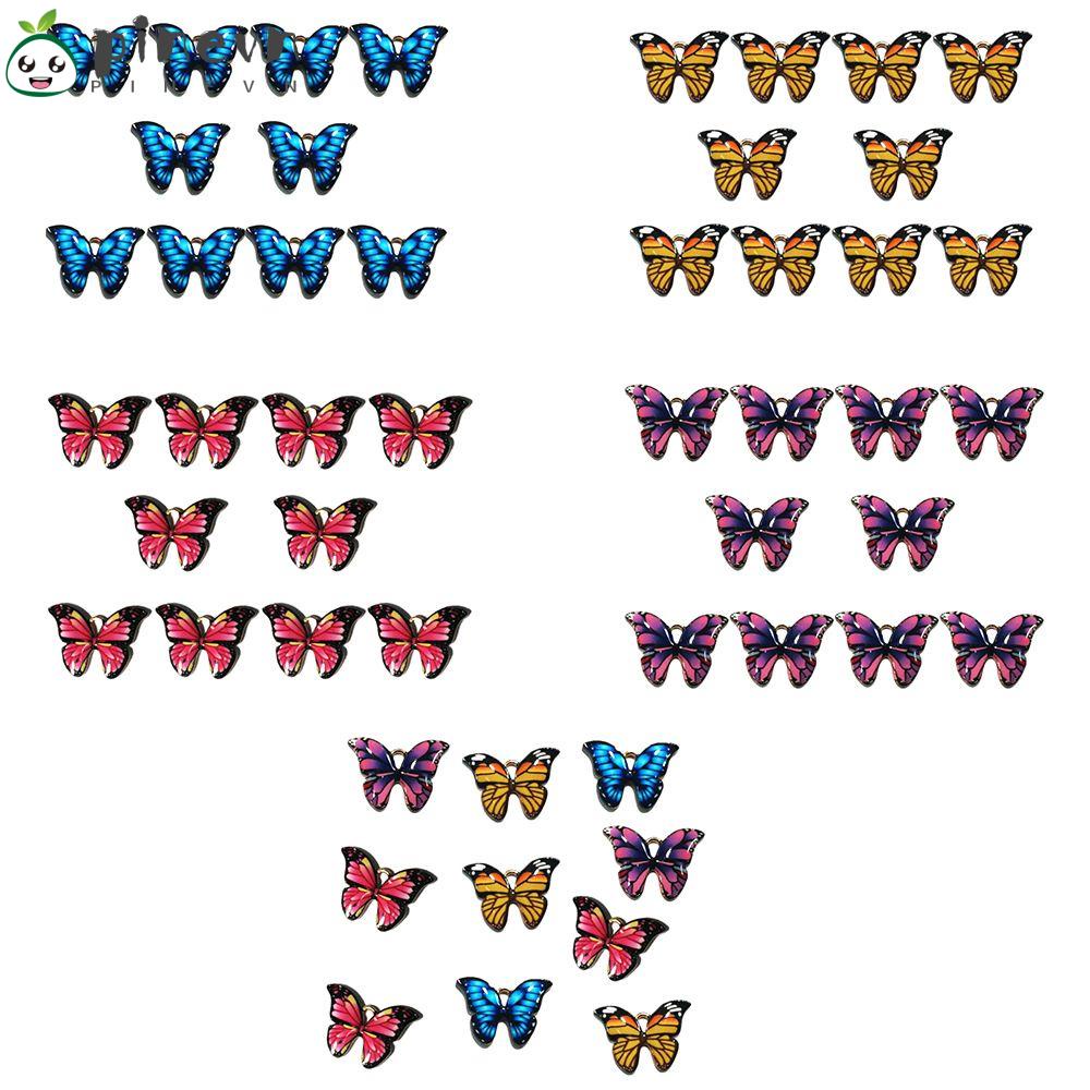 PINEVN Set 10 Mặt Vòng cổ Hình Bướm Nhiều Màu