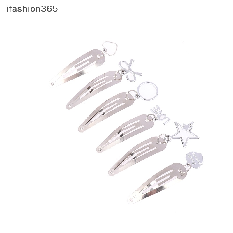 2 Kẹp Tóc Kim Loại Đính Hạt Ngọt Ngào Thời Trang ifashion365