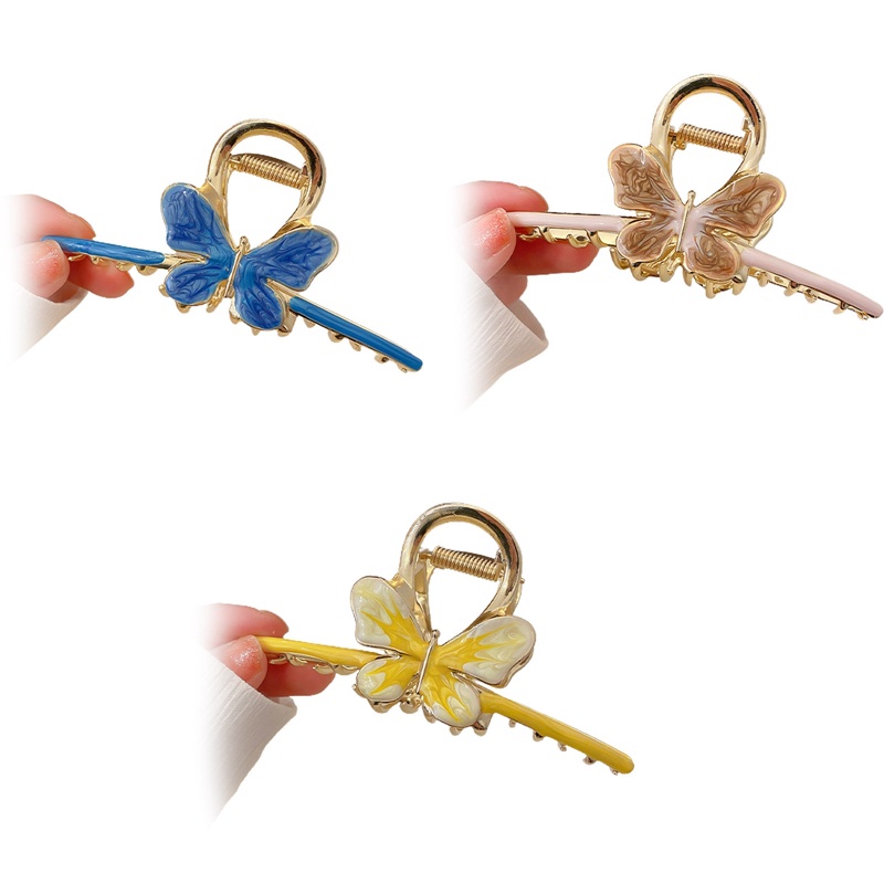 Kẹp Tóc Càng Cua Lớn Hình Bướm Vintage Sang Trọng Cho Nữ Margot3