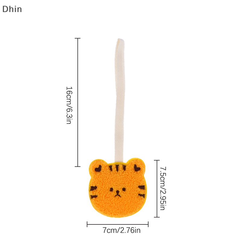 [Dhin] Móc Khóa Thêu Tên Với Mặt Dây Chuyền Hình Gấu Nhỏ Tinh Tế Thời Trang Kèm Thẻ Tên