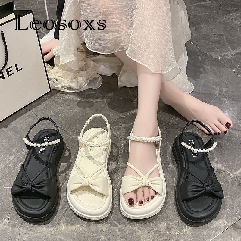 Leosoxs dép sandal nữ dép nữ dép bánh mì nữ dép bánh mì Chống Trượt 070511