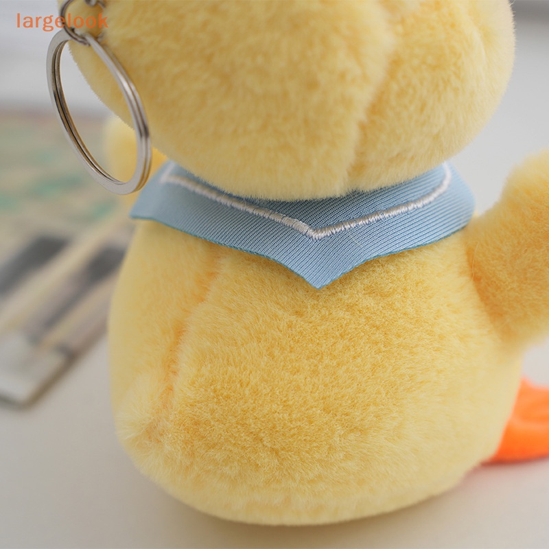 Móc Khóa Hình Chú Vịt Đội Mũ Thủy Thủ Mặt Trăng Nhồi Bông Mềm Mại Dễ Thương