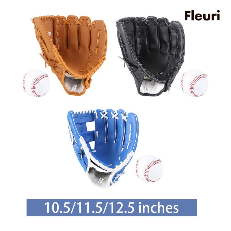 Găng Tay Bóng Chày Và Bóng Lông Mềm Mại Màu Nâu Sturdy Cho Trẻ Em Và Người Lớn