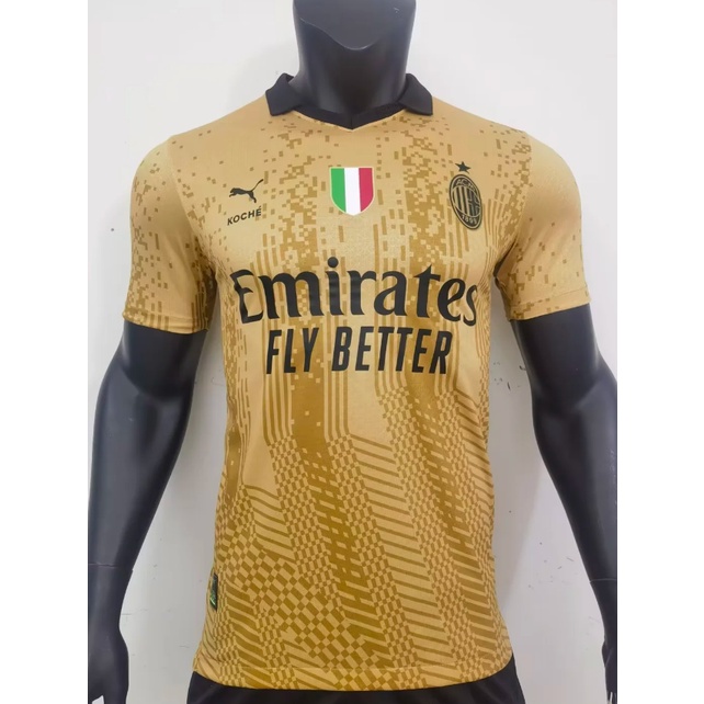 Cầu thủ * 2324 new A.C. Áo Thun Bóng Đá Phiên Bản Đặc Biệt Milan