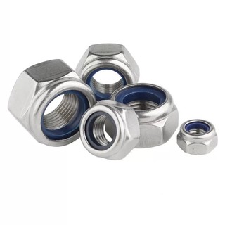  SUS304 Nylon Locknut Răng mịn / Răng đếm