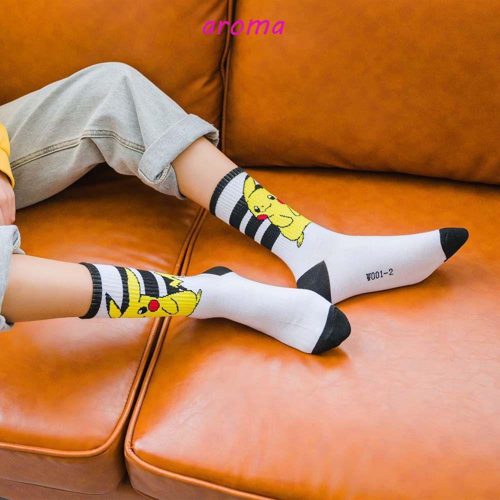 AROMA Vớ Cotton Mềm Giữ Ấm Họa Tiết Hoạt Hình Dễ Thương Cho Nữ