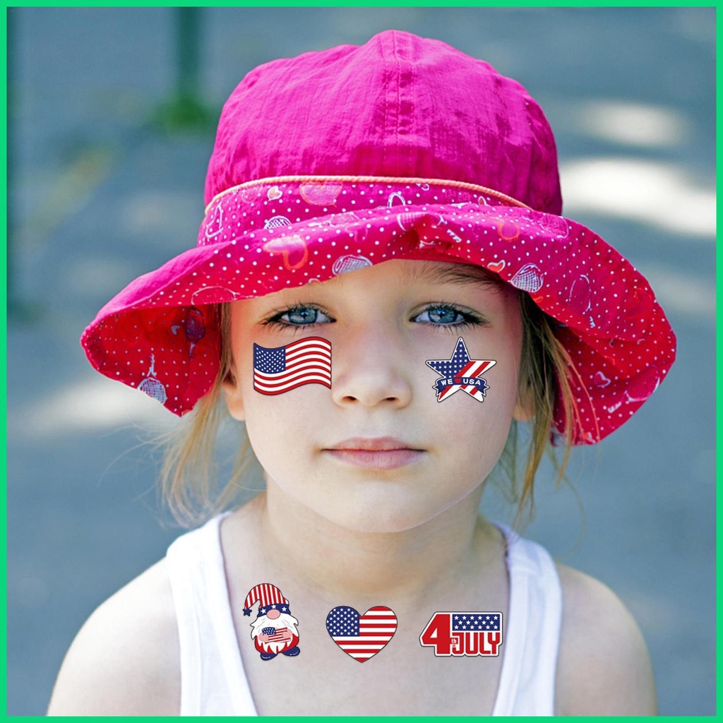 Miếng Dán Cơ Thể Hình Lá Cờ Mỹ Độc Lập Dễ Tháo Gỡ 4th of July