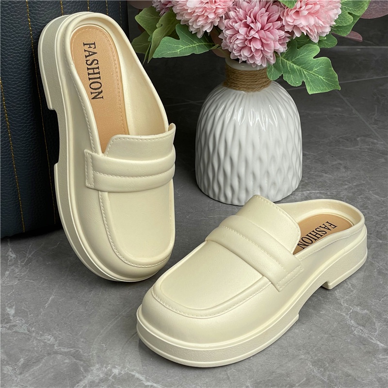 Dép Sandal Bít Mũi Đế Dày Thời Trang Đi Biển 2023 Cho Nữ