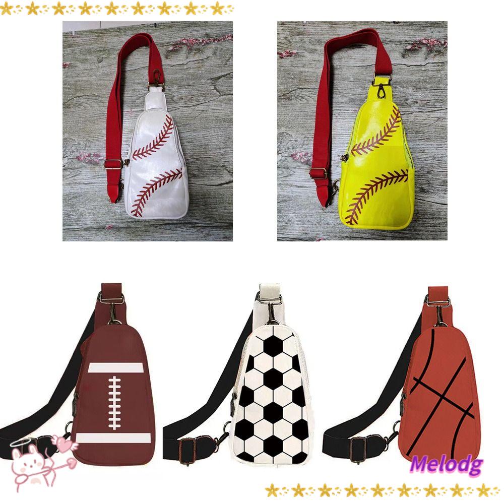MELODG Túi Tote Da Pu Mềm Cỡ Lớn In Họa Tiết Bóng Chày Cá Tính
