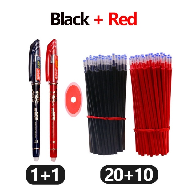 Set 33 Bút Bi Ngòi 0.5Mm Có Thể Xóa Được Màu Đen / Xanh / Đỏ