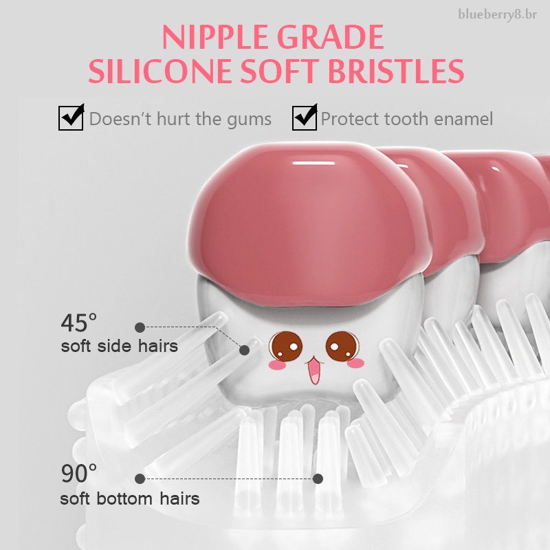 Bàn Chải Đánh Răng Silicone Hình Chữ U Cho Bé