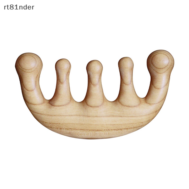 1 Lược Chải Tóc Mát Xa Da Đầu Bằng Gỗ Gụ Năm Răng Thưa Chống Tĩnh Điện