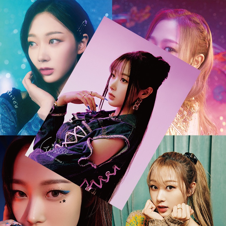 Poster HD Aespa Giấy Tráng 1 Bộ 8 tấm Ngôi Sao