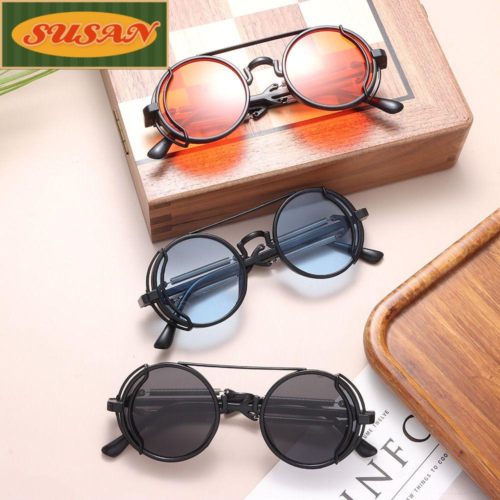 SUSANS Kính Mát Chống Tia UV400 Phong Cách Steampunk