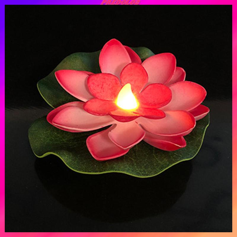 Set 6 Đèn LED Nổi Hình Hoa Sen Nhiều Màu Sắc Trang Trí Sân Vườn
