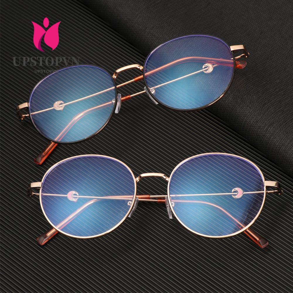 UPSTOPVN Mắt Kính Gọng Tròn Kim Loại Chống Bức Xạ