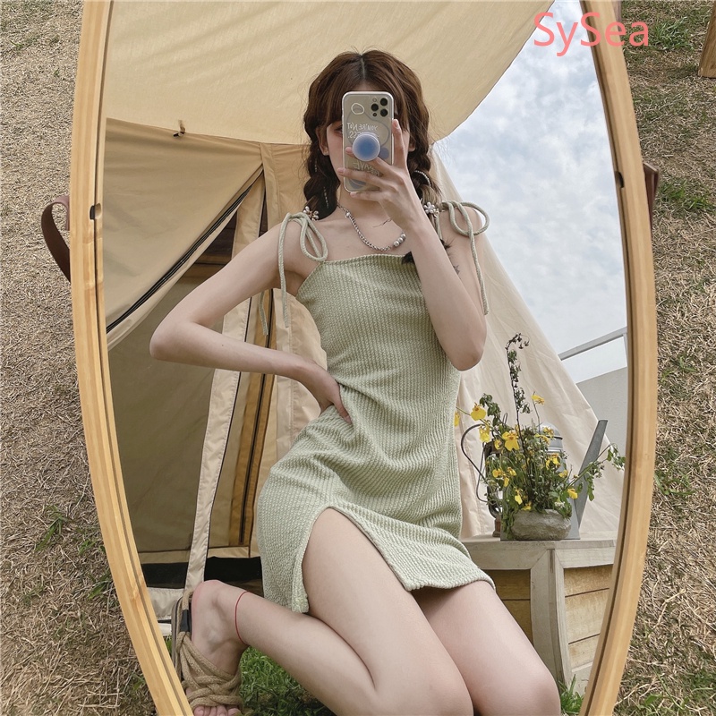 Đầm Ôm Xẻ Tà Phong Cách Retro Quyến Rũ Cho Nữ