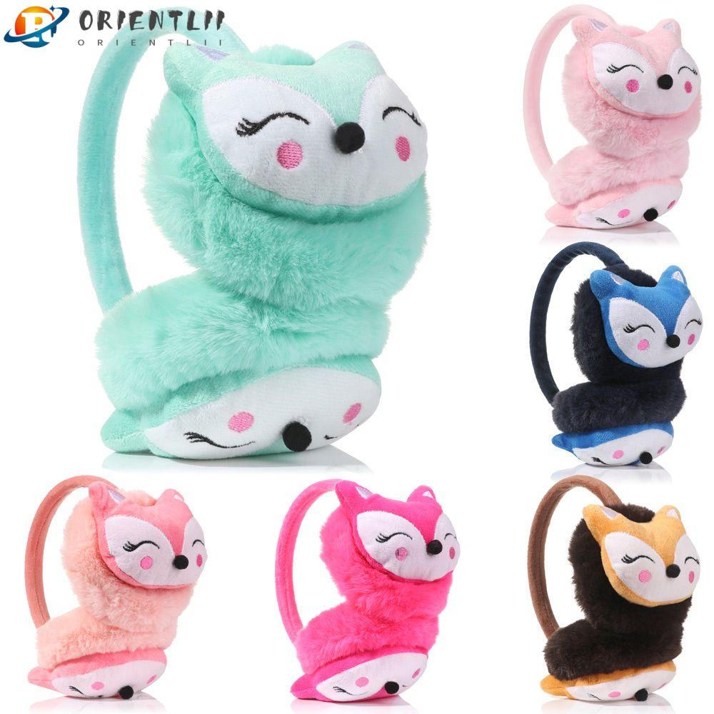 ORIENTLII Bông Chụp Tai Giữ Ấm Bằng Vải Cotton Mềm Mại Thoải Mái Đáng Yêu Dành Cho