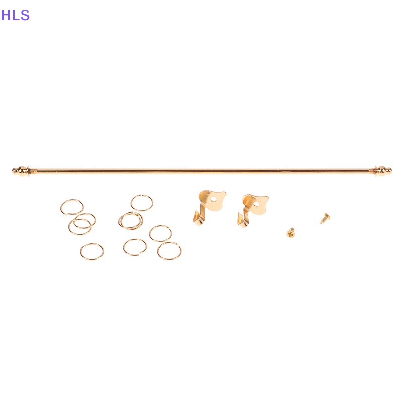 Bộ Rèm Cửa Sổ Kim Loại Mạ Vàng Tỷ Lệ 1: 12 Dùng Trang Trí Nhà Búp Bê