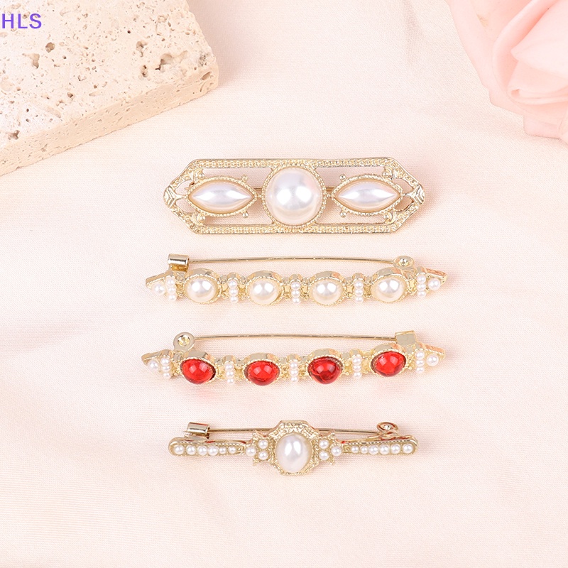 Ghim Cài Áo Đính Ngọc Trai Nhân Tạo Phong Cách Trung Cổ