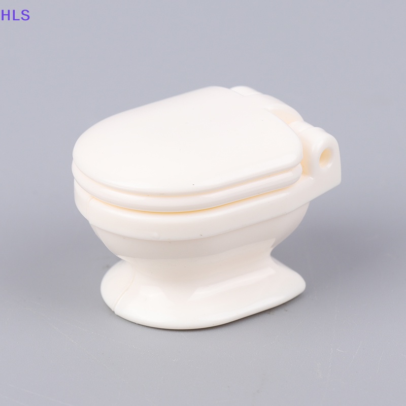Mô Hình Toilet Màu Trắng Phong Cách Vintage Trang Trí Nhà Búp Bê Tỉ Lệ 1: 12
