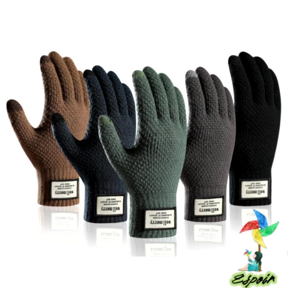 ESPO Găng Tay Giữ Ấm Màu Sắc Đơn Giản Chất Lượng Cao Cho Nam