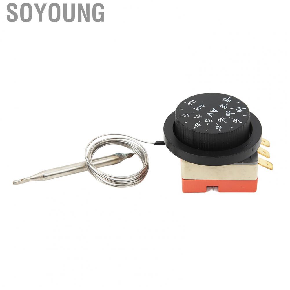Soyoung Car Radiator Temperature Controller Switch Stable 0-120°C Metal Plastic Adjustable Electric Fan Thermostat for