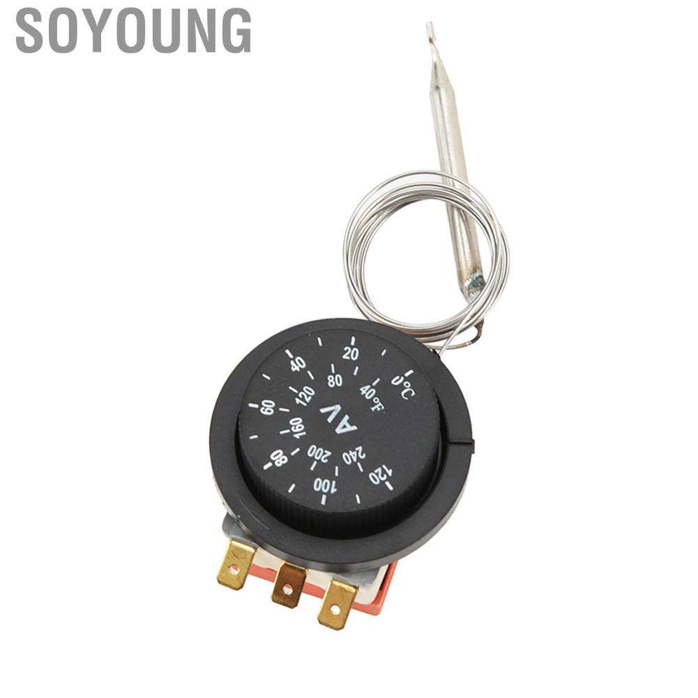 Soyoung Car Radiator Temperature Controller Switch Stable 0-120°C Metal Plastic Adjustable Electric Fan Thermostat for