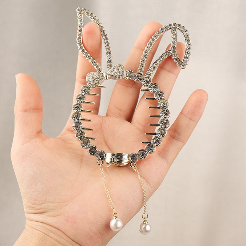 Ygt Kẹp Tóc Đính Đá Hình Tai Thỏ Mèo Thời Trang Cho Nữ