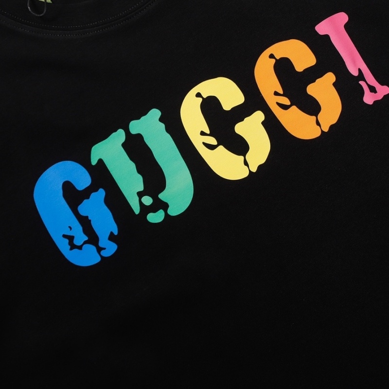 G44-áo Thun Tay Ngắn Cổ Thuyền Hai Chữ Cái Mới Cầu Vồng6Eus