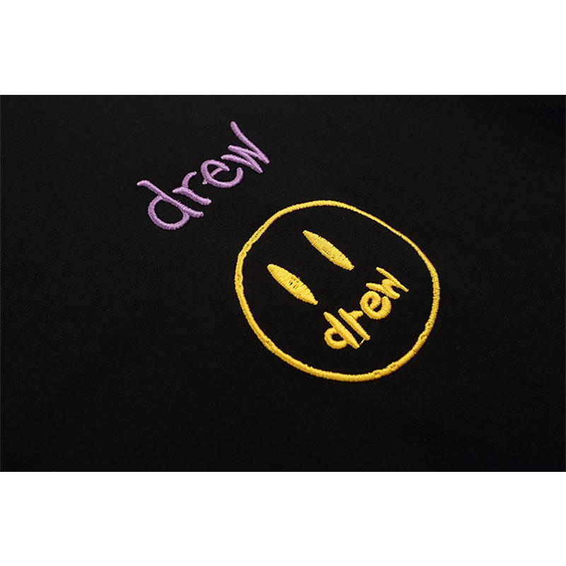 Áo Thun Ngắn Tay Thêu Mặt Cười Chất Lượng Cao Thời Trang D77-Jty45