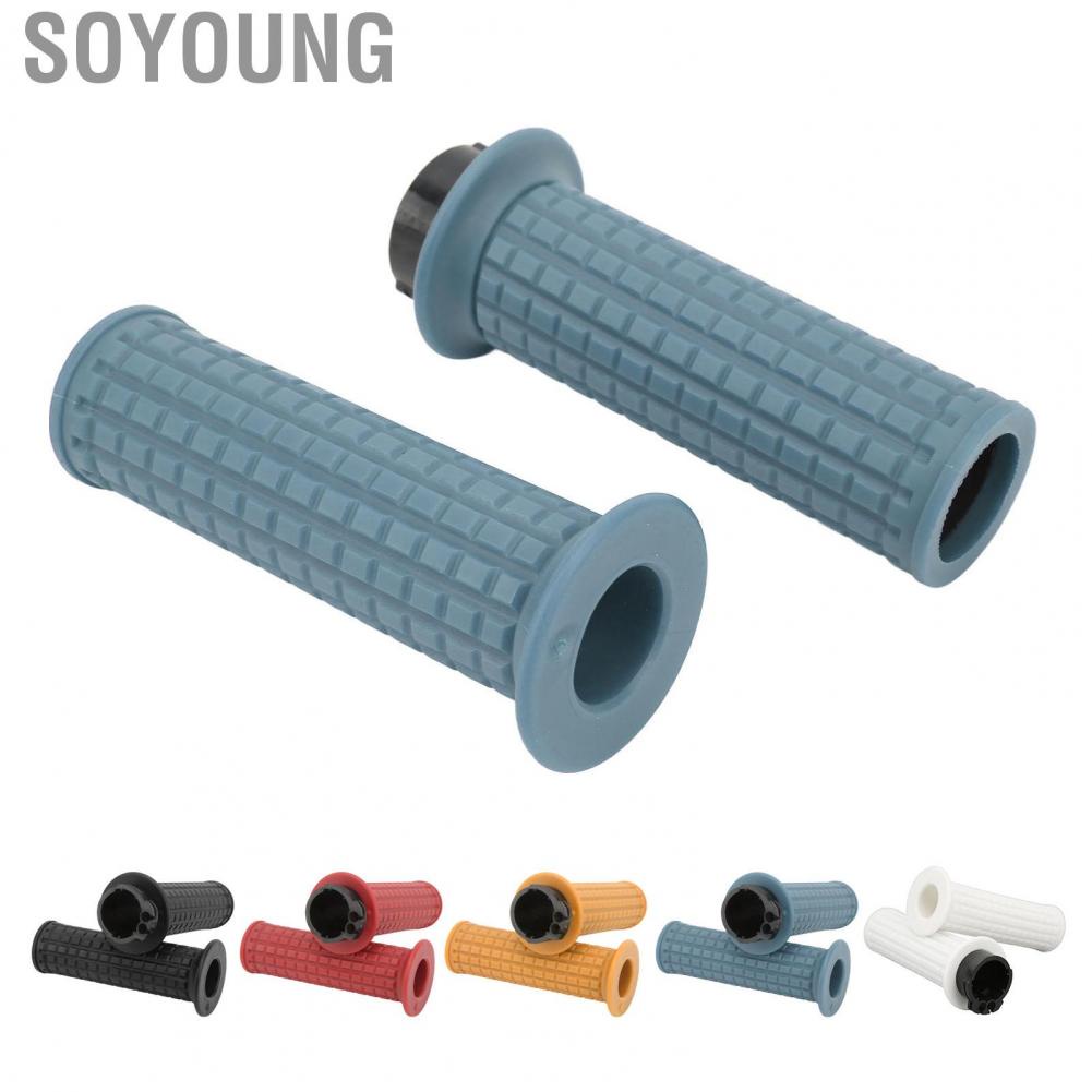 Soyoung Throttle Accelerator Handle Grips  25mm Caliber Control Impact Proof Heavy Duty Easy To Install for Motorcycle