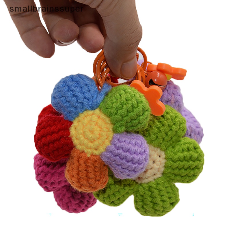 Móc Khóa Đan Len Thủ Công Hình Hoa / Quả Bơ Cỡ Nhỏ Dễ Thương
