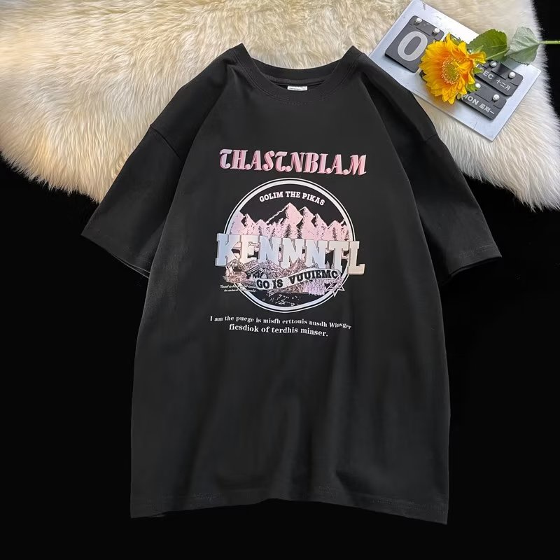 Áo Thun Cotton Ngắn Tay Trễ Vai Màu Mơ Phong Cách Mới Mùa Hè