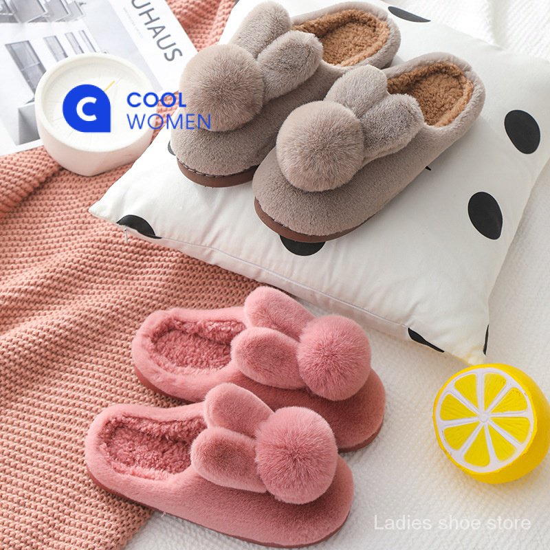 Dép bông đi trong nhà tai thỏ big size35-42