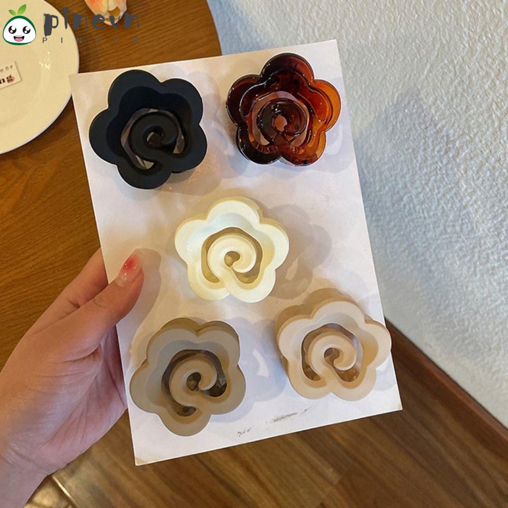PINEVN Set 4 Kẹp Tóc Hình Hoa / Đám Mây / Cá Mập