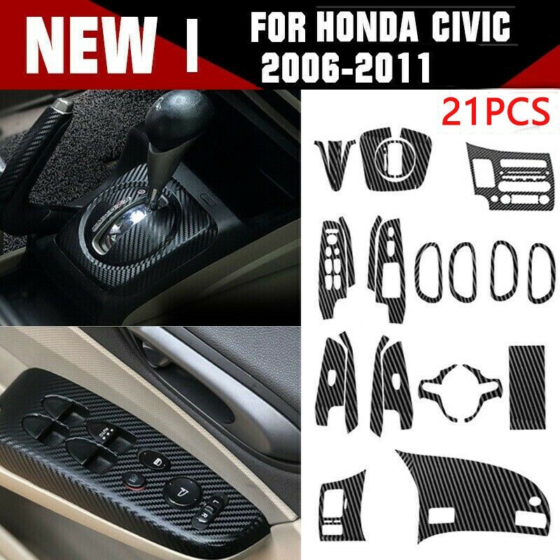 Miếng Dán Decal Trang Trí Nội Thất Xe Hơi Honda Civic 2006-2011
