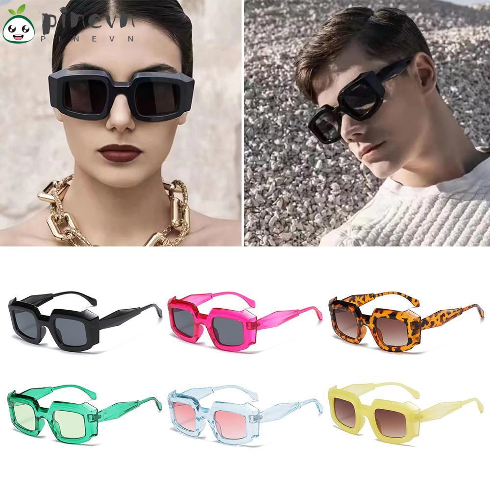 PINEVN Kính Mát Thời Trang Khung Đa Giác Y2K Cho Nam &amp; Nữ