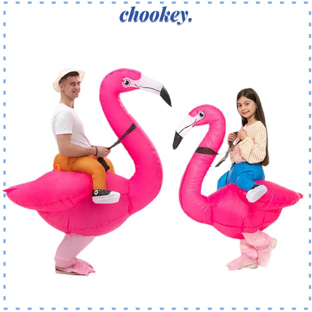CHOOKEY Bộ Đồ Bơm Hơi Hóa Trang Chim Hồng Hạc Dành Cho Nam Và Nữ