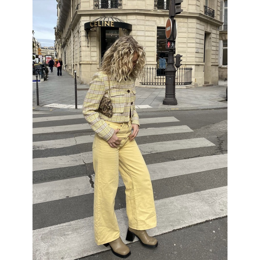 Zhaolin & ZHAOLIN 'S; s "Hoa Nhài Nhài Jasmine Margarita" Áo Khoác Dáng Ngắn Phong Cách Nước Ngoài Độc Đáo Và Độc Đáo