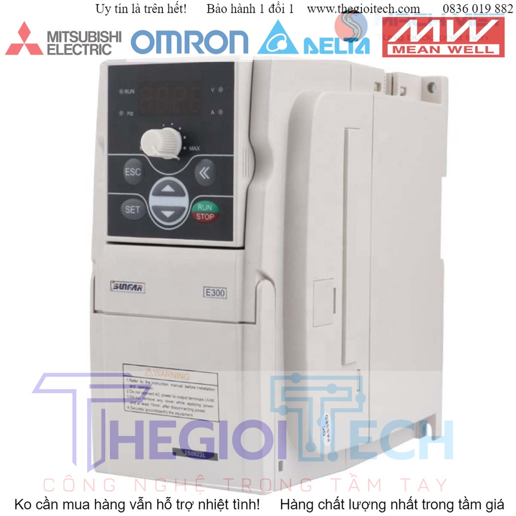 Biến tần Simphonix (Sunfar) 220/380V 1.5kW,2.2kW,3.7kW,4.0kW,5.5kW vào 1 pha ra 3 pha chính hãng - 1.5KW-220V