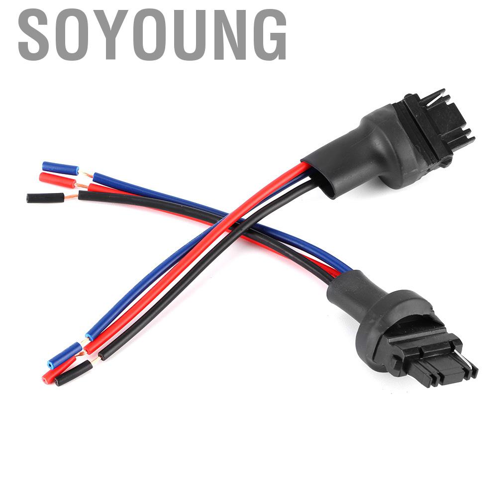 Soyoung Male Socket Connector 2Pcs 3157 Car Bulb Holder Adapter Wire for Turn Signal Light