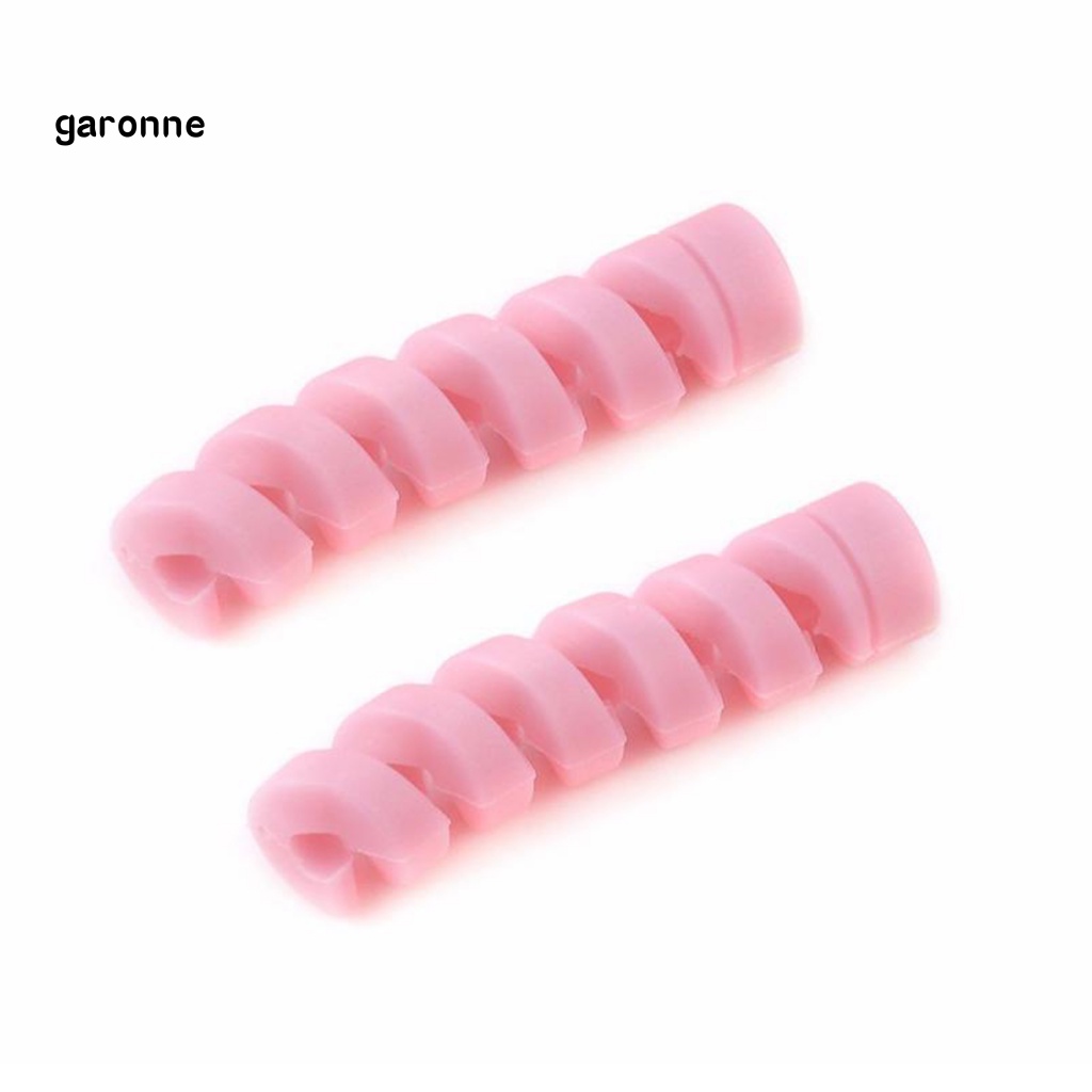 1 Cặp Dây Quấn Bảo Vệ Cáp Sạc / Điện Thoại / Máy Tính / Laptop Hình Xoắn Ốc Bằng Nhựa Bền Chống Rối