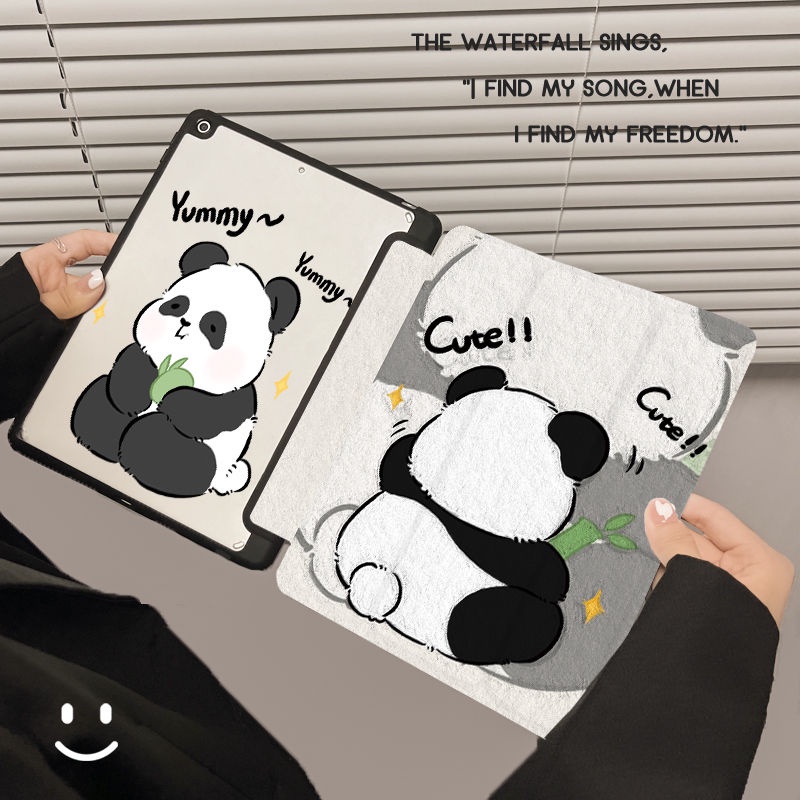 Ốp Máy Tính Bảng Hình Gấu Trúc Cho iPad Air 4 10.9 2021 Pro 11 2022 gen10 / gen9 / gen8 / gen7 10.2 9.7 5 / 6th Mini 4 5 6 Air 4 10.9