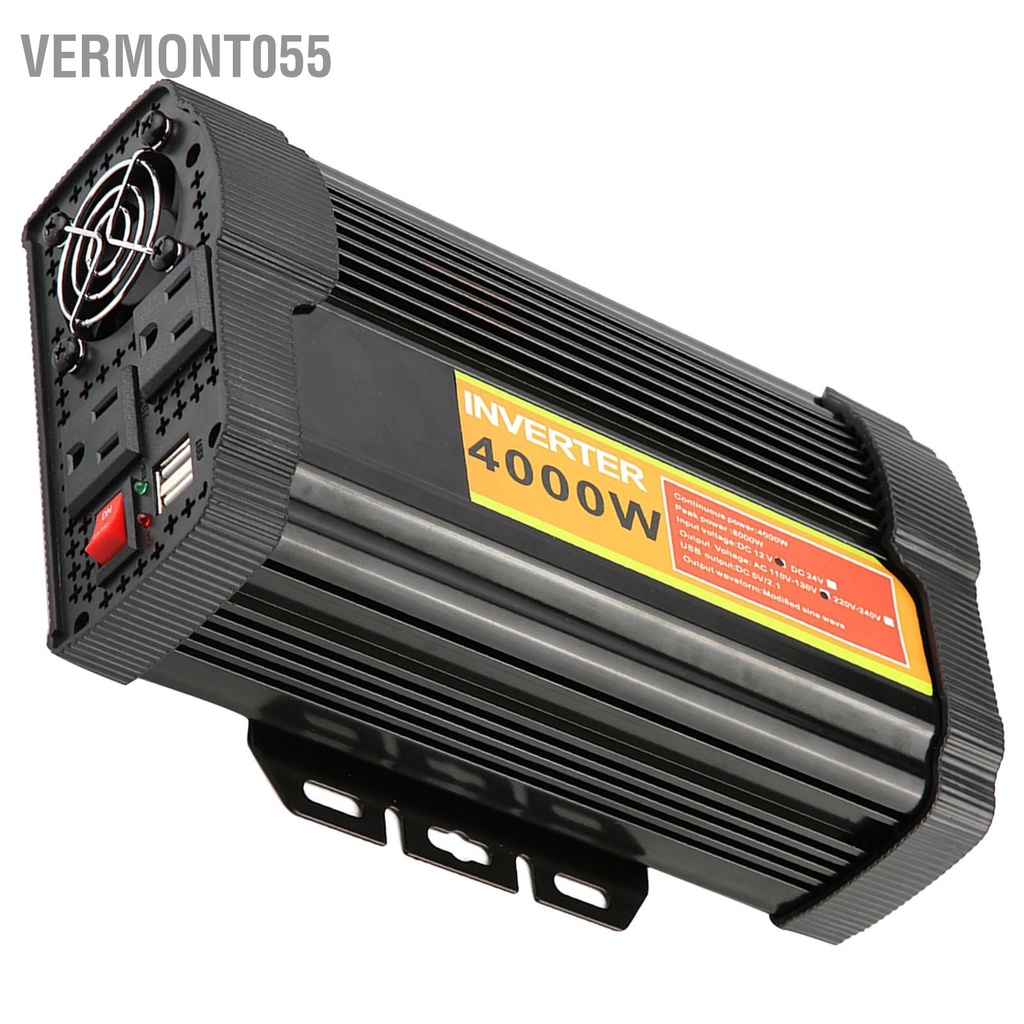 Vermont055 Bộ chuyển đổi điện áp 12V DC sang 110V AC 4000W cho ô tô