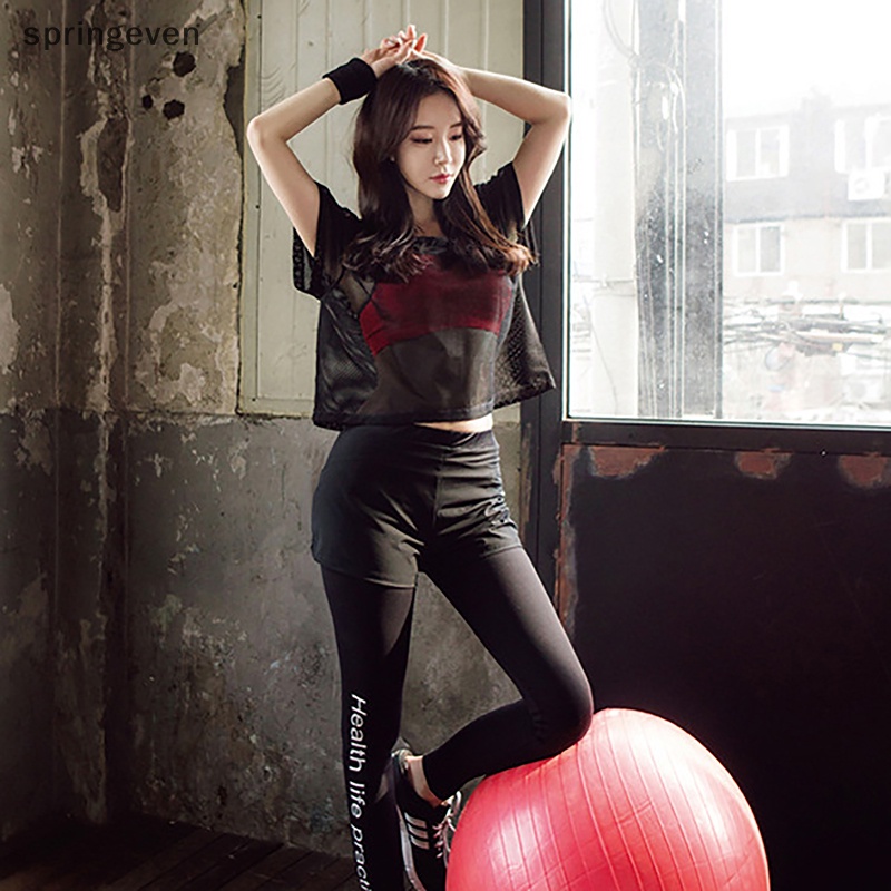 Áo Thun Tay Ngắn Phối Lưới Màu Trơn Thời Trang Xuân Hè Phong Cách Harajuku Y2K Cho Nữ