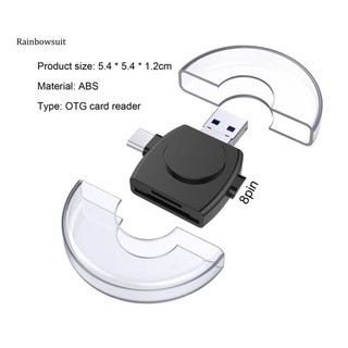 Đầu Đọc Thẻ Nhớ OTG 4 Trong 1 Mini USB / Micro USB / 8 Pin / Type-C TF / Memory Cho Android