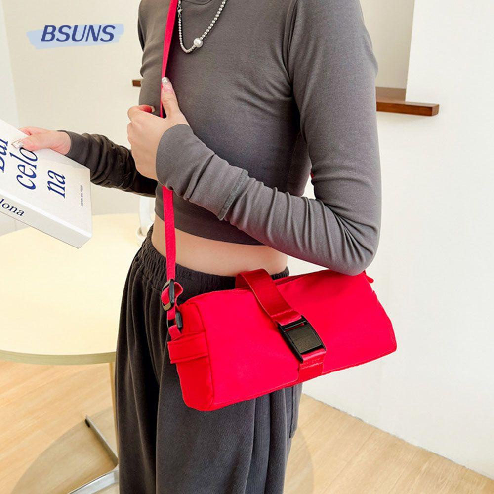 BSUNS Túi Đeo Chéo Vai Màu Sắc Đơn Giản Sức Chứa Lớn Dành Cho Nam Và Nữ